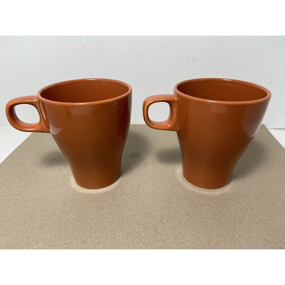 IKEA Fargrit Stacking Coffee Tea Mug Pumpkin Orange Set of 2 - Picture 2 of 4
